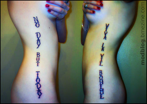 Thanks to SheinaFae for sending in these pictures of her rib tattoos by 