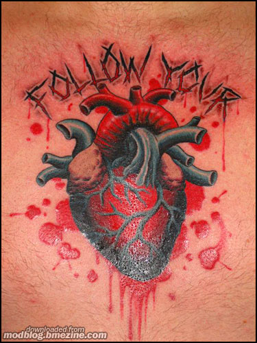 Check out Jahad2k's latest a realistic heart tattoo by D Nutt at Slave to