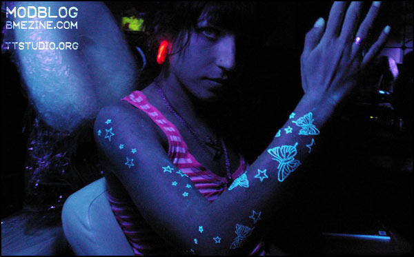 UV glow butterfly star tattoo sleeve By Shannon Jun 2nd 2007 Category 