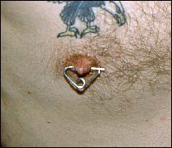 safety pin nipple piercing
