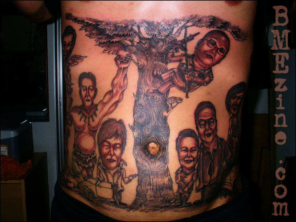 This multiportrait family tree tattoo comes from Malaysia I especially 