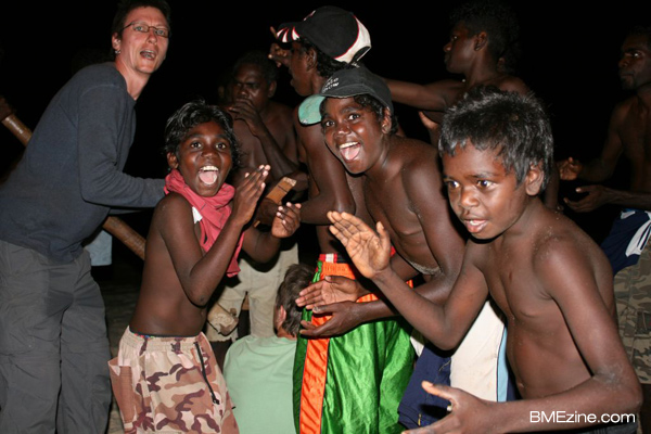 Ferg with local Aborigine Children