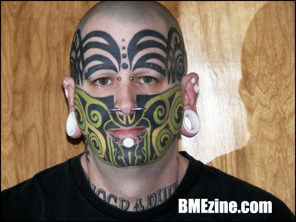 I 39m really liking the approach being taken on this facial tattoo by Mike 
